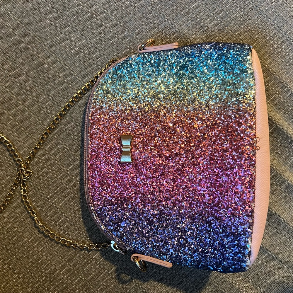 Source Unknown Rainbow Glitter Crossbody Bag